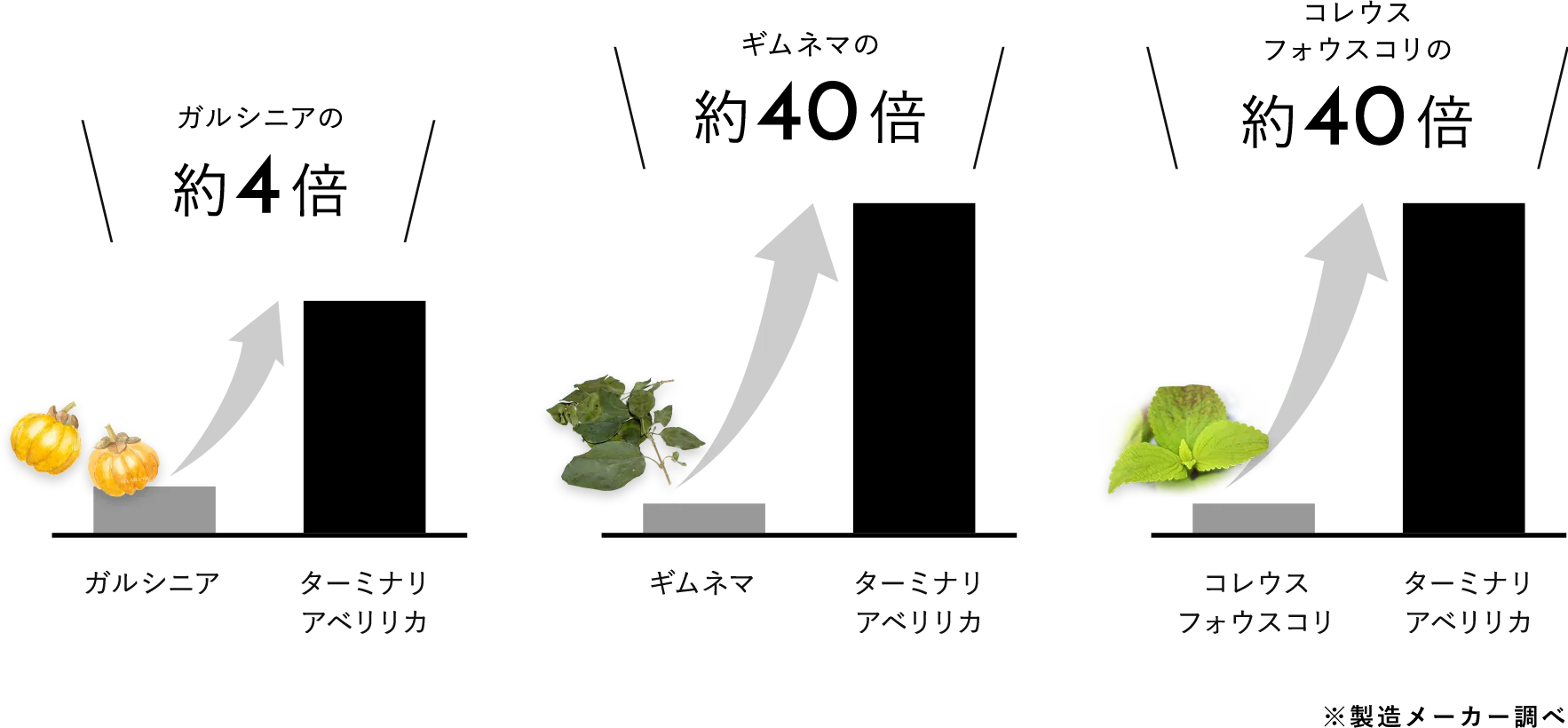 脂っこいものへアプローチするパワーの比較グラフ（製造メーカー調べ）